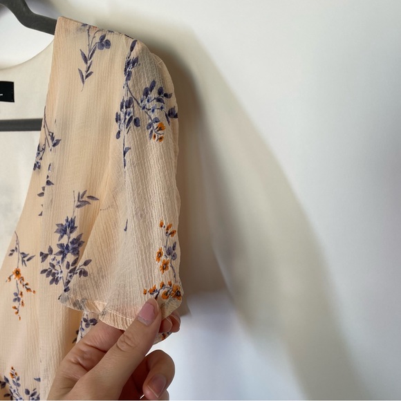 Lulus Fowler Floral Wrap Minidress in Blush Pink Size Small - Picture 15 of 15